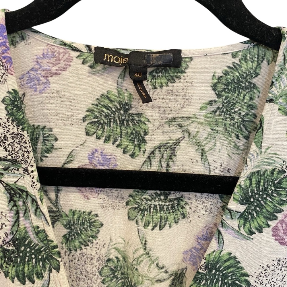 Maje Romantica Floral Print Midi Dress Size 40 - Picture 10 of 12